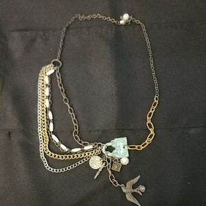 Plunder Gold and Silver Charm Necklace